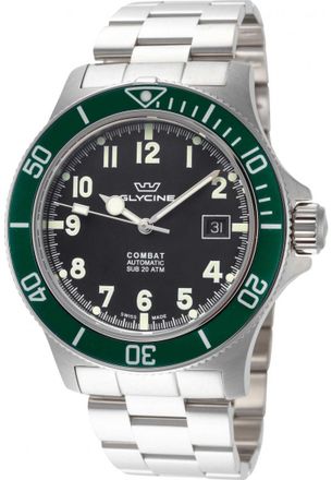 Glycine GL0253 Mens Combat Watch - Silver - One Size