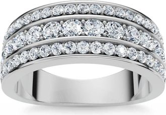 Pompeii3 1Ct Mens Diamond Wedding Anniversary Ring 10k Gold Lab Grown