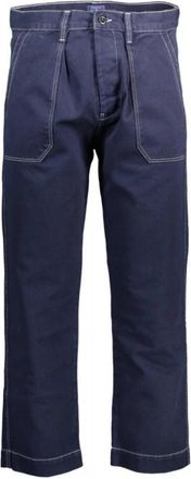 GANT Rechte broek - Heren - Straight fit broeken - Blauw - 4XS - Katoen - Broeken