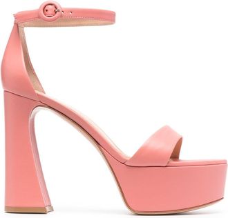 Gianvito Rossi Holly 115mm platform sandals - women - Nappa Leather/Calf Leather/Calf Leather - 38.5 - Pink