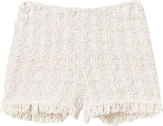 Twin-Set lurex jacquard shorts - women - Acrylic/Polyamide/Cotton/Viscose/Metallized Polyester - L - Neutrals