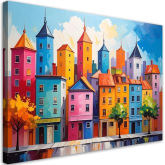 Feeby Impresi&oacute;n De Imagen, Casas De Colores, 100x70
