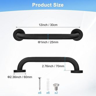 OEM Barra De Seguridad Antideslizante De 30,5 Cm (12 Pulgadas) Para Ba&ntilde;eras Y Duchas, Asa De Ducha De Acero Inoxidable Adecuada Para Ba&ntilde;os/aseos/personas 