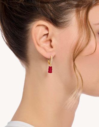 Thomas Sabo Orecchino a cerchio in argento sterling 925 placcato oro giallo 18 k