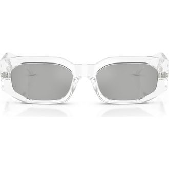 Versace 55mm Irregular Sunglasses in Transparent at Nordstrom