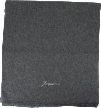 Jacquemus Womens Scarf Gray Wool