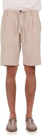 Eleventy Bermuda Jogger in Katoen-Linnen - Heren - Korte Broeken - Beige - W36 - Katoen - Korte Broeken
