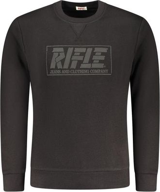 Rifle Zwarte Katoenen Heren Sweatshirt