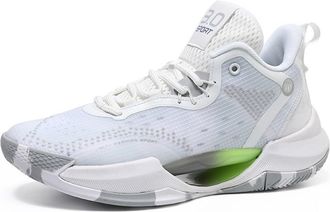 Generic Mens Basketball Shoes are Breathable Cushioned Anti Slip Wear-Resistant Grip Sports Training Boots Walking Shoes(Grey,3.5 UK)