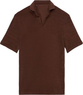 Fortela Sullivan Terry Cloth Jersey Polo in Brown at Nordstrom, Size Small Eu