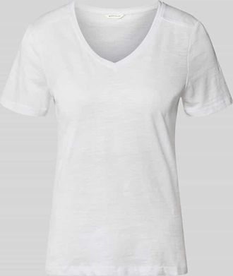 Tom Tailor Regular Fit T-Shirt aus reiner Baumwolle in Weiss, Gr&ouml;&szlig;e XXXL