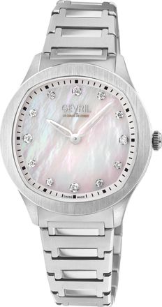 Gevril Group Womens Morcote, Swiss Quartz Watch, White MOP Dial, 316L Sapphire Crystal - Silver - One Size