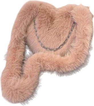 Generic Autumn and winter furry love shoulder bag womens hand-to-hand fashion versatile crossbody bag