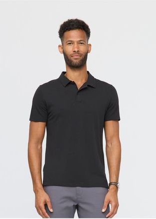 Duer Air Flow Pique Polo in Black at Nordstrom, Size Medium