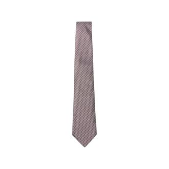 Emporio Armani Puntige Zijde Das - Heren - Accessoires - Paars - Maat: ONE Size Zijde
