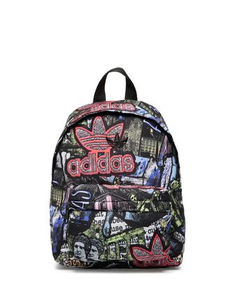 adidas x Jeremy Scott mini printed backpack - unisex - Recycled Polyester - One Size - Black