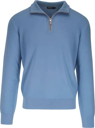Ermenegildo Zegna Maglione con mezza zip - Blu