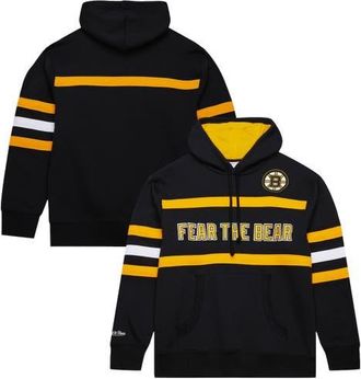 Mitchell & Ness Mens Mitchell & Ness Black Boston Bruins Head Coach Slogan Pullover Hoodie at Nordstrom, Size Xxx-Large