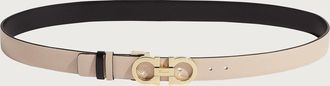Ferragamo Donna Cintura reversibile e regolabile Gancini Beige