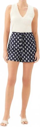 Fifteen Twenty Womens Melissa Satin Shorts In Navy Print