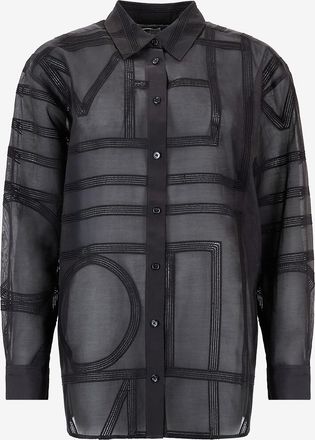 Toteme Lang&auml;rmeliges Hemd aus Mousseline Monogram