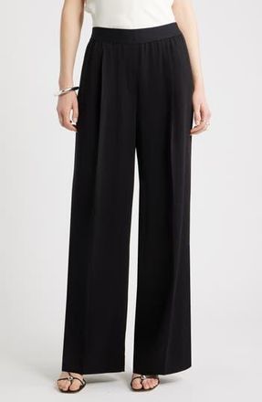Nordstrom Pleat Front Pull-On Pants in Black at Nordstrom Rack, Size X-Large