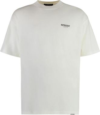 Represent Katoenen T-shirt met ronde hals - Heren - T-shirts - Wit - L - Katoen - Tops