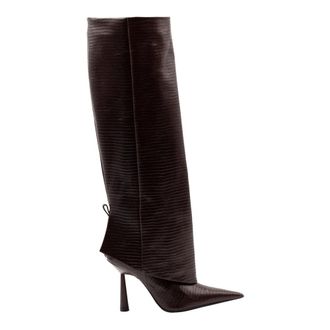 Gia Borghini Ros 31 Boot - Dames - Laarzen met Hak - Bruin - 38 EU - Leer - Schoenen
