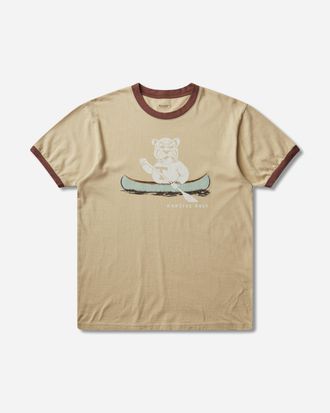 KAPITAL Men s 20/-Jersey Ringer T-Shirt (T Tiger) Beige