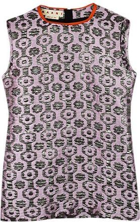 Marni Pink & silver jacquard top Size XXS