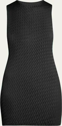 Issey Miyake Sleek Pleats Short Dress