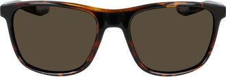 Nike Essential Endeavor 57mm Polarized Square Sunglasses in Brown at Nordstrom Rack