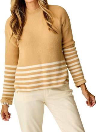 Carve Designs Olivia Sweater In Camel Stripe