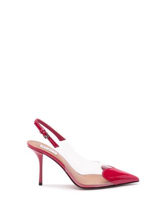 Alaia Le Coeur Slingbacks In Patent Calfksin