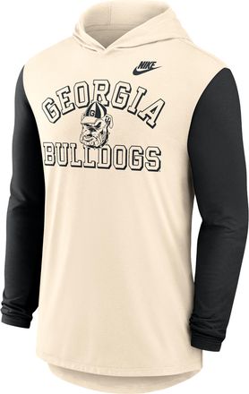 Nike Georgia Legacy Nike Mens Dri-FIT College Long-Sleeve Hooded T-Shirt in Brown | 01NB014MUGV-S8Z