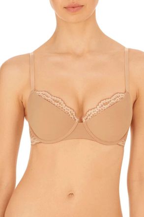 Natori Breakout Contour Bra Womens Beige Lace Full Fit Underwire GBO1239