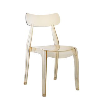 Siediti Fuori e Dentro Set de 2 sillas apilables en policarbonato transparente champagne