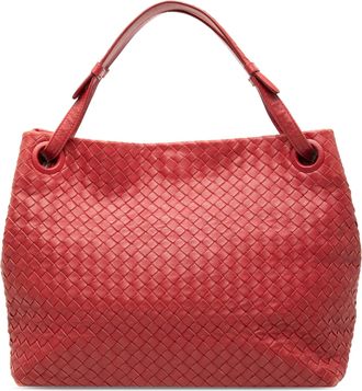 Bottega Veneta Pre-owned Womens Medium Nappa Intrecciato Garda Tote - Brown Leather - One Size