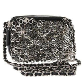Chanel Pre-owned Vintage Canvas Cross Body Bag - Dames - Pre-owned - Zwart - Maat: ONE Size