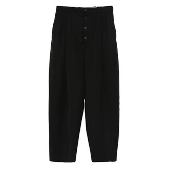 Jacquemus Wide Trousers, male, Black, XL, Stylish Trousers with a Twist