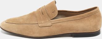 Tod's Tods Brown Suede Slip On Penny Loafers
