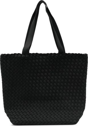 Naghedi Como geweven zwarte shopper