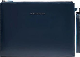 Piquadro Tassen, Heren, Blauw, ONE Size, Leer, Clutch voor i Pad 11