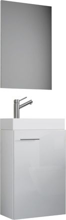 ebuy24 Ebuy24 - Set Vcm De 3 Piezas Lavadero Para Invitados Wc Ba&ntilde;o De Invitados Lavabo Wc Muebles De Ba&ntilde;o Juego De Ba&ntilde;o - Slito Sp (blanco)