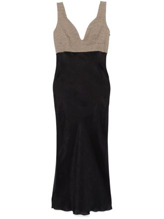Dorothee Schumacher Checked Seduction maxi dress - Neutrals