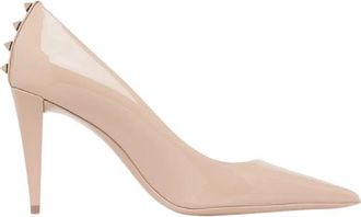 Valentino Garavani With Heel - Dames - Pumps - Beige - 37 1/2 EU - Leer - Schoenen
