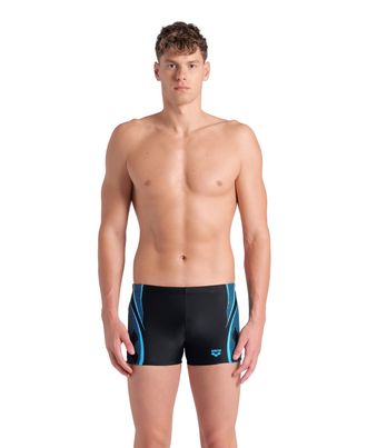 Arena Badehose ARENA MENS SWIM SHORT GRAPHIC, Herren, Gr. 4 (S), N-Gr, schwarz (schwarz, turquoise), Obermaterial: 80% Polyamid, 20% Elasthan, Badehosen Bad