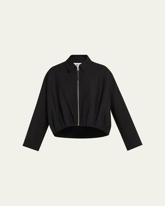 Loewe Herringbone Crepe Bubble Jacket
