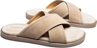 Tailorbyrd Eastport Crisscross Sandal in Taupe at Nordstrom Rack, Size 11