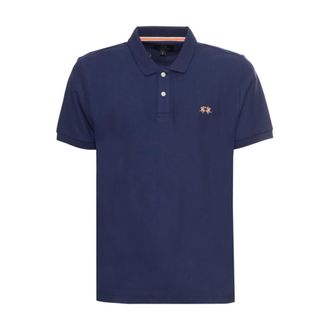 La Martina Polo in Cotone a Maglia - - Tops - Uomo - Blu - 3XL